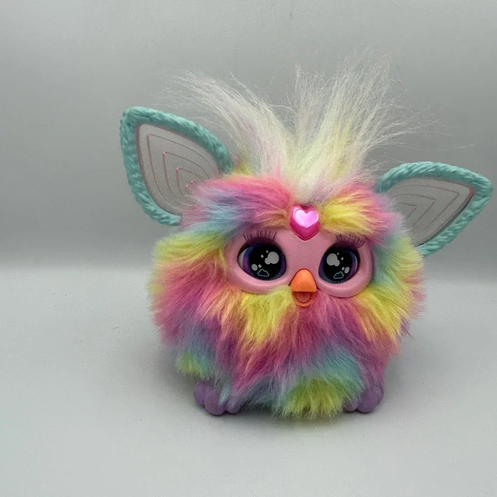 Hasbro Furby 2023 Interactive Rainbow Tie Dye Plush Lights Tested Works Robot